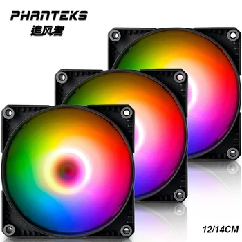 Phanteks SK aRGB 12cm 14cm Ventiliatorius Paramos Plokštė Šviesos Kontrolės,5V 3PIN ,PWM 4PIN,Juoda F12/140SK_DRGB