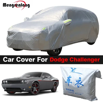 Pilnas Automobilio Padengti Dodge Challenger Lauko, Patalpų Saulės Anti-UV Sniego, Lietaus, Apsauga nuo apledėjimo Auto Padengti Dulkių Įrodymas