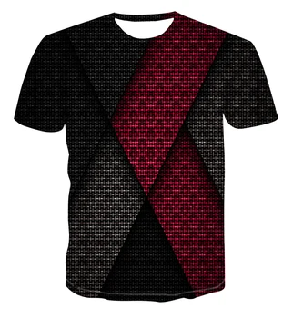 Populiarus madinga T-shirt geometrinis aikštėje, t-marškinėliai, vyriški paprastu laišku 3D kietas unikalus spausdinti vyrų top 100-6XL