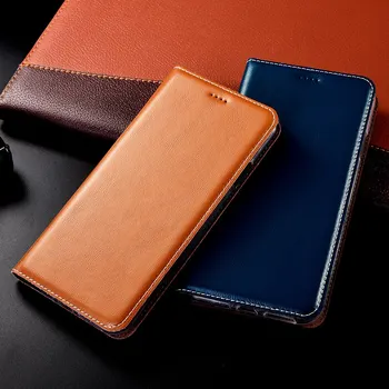 Prabangus natūralios Odos Flip Case For LG G6 G7 G8 ThinQ Q8 Plius K7 K6 V30 V40 V50 5G X5 K8 K10 2018 Padengti Coque 2 Kortelės Lizdas