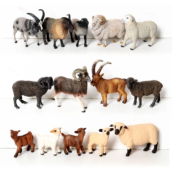 Realus Ūkio Gyvūnų Ožkos Himalajų Avių,Juodos Avys,Merino Avių,Argalis Paveikslas Modelis, Švietimo, Mokymo Žaislinės Figūrėlės Dovanos