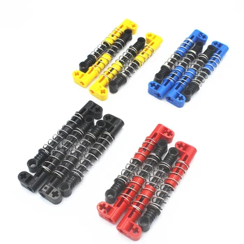 SS Blokai Savaiminio Fiksavimo Plytų Technikos dalys 4pcs amortizatorius 9.5 L (Hard Pavasario) suderinamas su Lego 95292c01