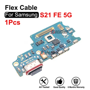 Samsung Galaxy S21 FE 5G USB Įkrovimo lizdas Įkroviklio Jungtį Flex Kabelis G990U G990B/N Pakeitimo Dalis