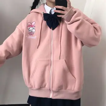 Sanrio Kuromi Mano Melodija Cinnamoroll Spausdinti Hoodie Mergaitė Cute Mados Atsitiktinis In Cartoon Kawaii Anime Hoodie Girl Gimtadienio Dovana
