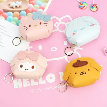 Sanrio Mano Melodija Pliušinis rankinėje Hello Kitty Monetos Rankinėje Cinnamoroll Plushie Keychain Purin Pakabukas minkšti Kimštiniai pliušinis Žaislas, skirtas Mergina