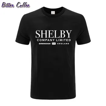 Shelby Company Limited Įkvėpė Peaky Laukai Spausdinti Marškinėliai 100% Medvilnė, Humoro Vyrų Crewneck Tee Marškinėliai