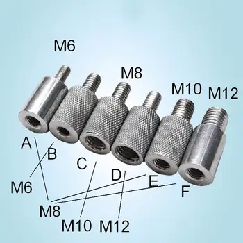 TIK 1 Gabalėlis Aliuminio Lydinio M6 M8 M10 su M12 į M6 M8 3/8