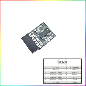 TPM 2.0 Modulį 14 PinTrusted Platformos Modulio LPC MSI MS-4136