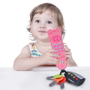 TV Nuotolinio Valdymo Žaislas Muzikinė Žaisti Žaislai Su Šviesos Ir Garso Trijų Kalbų Rūšių: anglų ispanų prancūzų Kūdikių Švietimo Žaislai