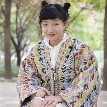 Tradicinis Japonų Žiemos Haori Hanten Striukė Moterims Vintage Megztinis Medvilnė, Šiltas Kimono Azijos Liaudies Harajuku Samurajus Kailis