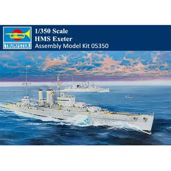 Trimitininkas 05350 1/350 Masto HMS Exeter Sunkusis Kreiseris Karinės Asamblėjos Modelio Rinkinys