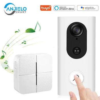 Tuya Belaidžio Vaizdo Doorbell IP5 Vandeniui Lauko WiFi Akutė Smart Home HD Naktinio Matymo Kamera, Domofonas Apsaugos