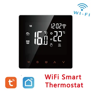 Tuya WiFi Smart Termostatas, LCD Jutiklinis Ekranas Elektrinis Grindų Šildymo Vandens Temperatūros valdymo pultelio, skirta 