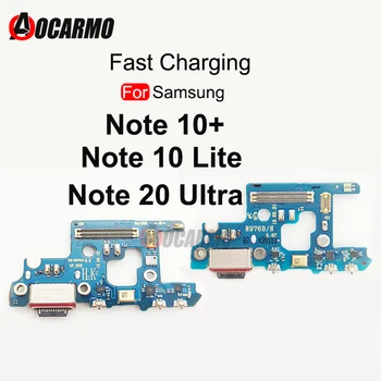 USB Greito Įkrovimo Port Jungtis, Mic Valdybos Flex Kabelis Samsung Galaxy Note 10 Plius Lite 20 Ultra 20U 10+ N9750 Pakeitimo