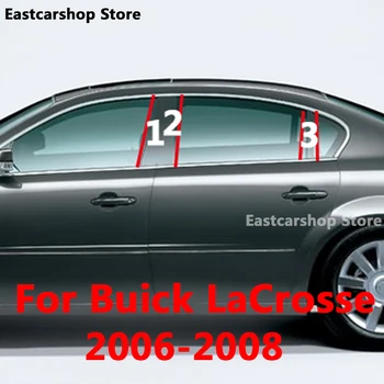 Už Buick LaCrosse 2006 m. 2007 m. 2008 M. Automobilių viduriniame Stulpelyje PC Lango Apdailos Apdailos B C Ramstis Juodos Juostelės Lipduką Padengti Priedai