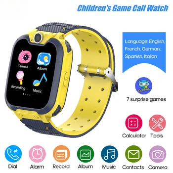 Vaikai Smart Laikrodžiai Puzzle Žaidimas Žaisti Muzikos Kamera Skaičiuoklė Parama SD 2G SIM Kortelės Telefono Skambutis Laikrodis Vaikams Smartwatch