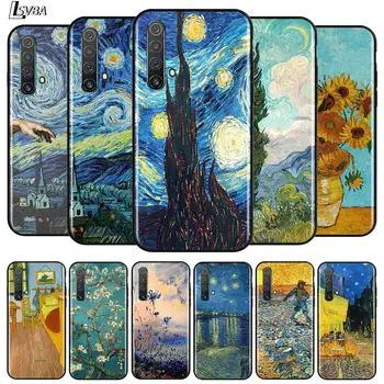 Van Gogh Naftos Meno KOLEGA Realme V15 X5 X3 X50 X7 X2 C17 C11 C3 C2 7i 7 6 6S 6i 5 Narzo 20 Pro Black Telefono dėklas