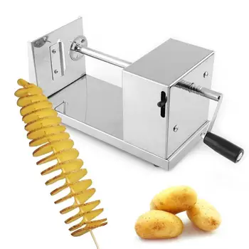 Viesulas bulvių pjovimo spiralė bulvių cutter bulvių lustas cutter virtuvės reikmenys kepimo įrankiai chopper bulvių traškučiai