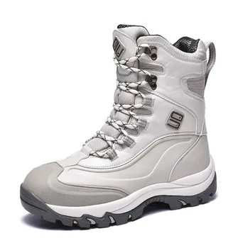 Vyrų žiemos vandeniui vaikščiojimo pėsčiomis boots Mens vilnos linijinės Izoliacija neslidus Kempingas Slidinėjimas kelionėse sniego batai-40C
