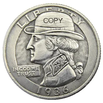 W(07)Valkata Kūrybos 1936 Vašingtono Ketvirtį Dolerių Kūrybos Kopijuoti Monetas