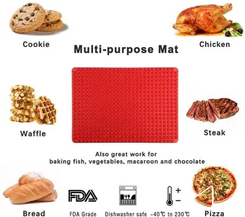 WALFOS Maisto kokybės Silikono Kepimo Kilimėlį, Pagalvėlę, Mikrobangų Krosnelė Kepimo Skardą Lainerio 