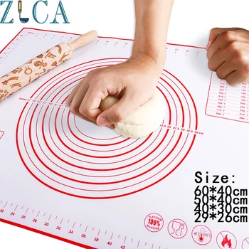 ZLCA Silikoninis Kepimo Kilimėlis Non-stick Pica Tešlos Maker Turėtojas Konditerijos Virtuvės Dalykėlių Virimo Įrankiai, Indai Bakeware Priedai