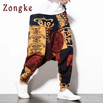 Zongke Kinijos Nacionalinio Stiliaus Kryžius-Kelnės Vyrams Prarasti Hip-Hop Kelnės Vyrams Kelnes Poilsiu Sweatpants Haremo Kelnės Vyrams 2022 M. Pavasarį