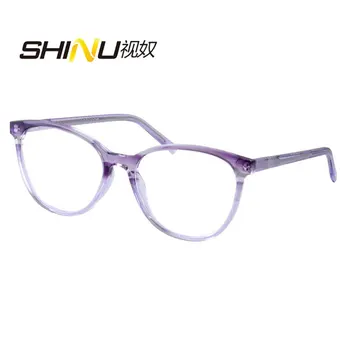 bluelight Skaitymo akiniai moterims, Padidinimo stiklai toliaregystės Progressive Recepto dekoratyvinis skaitymo akiniai ponios