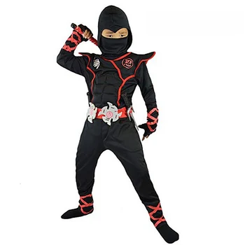 helovinas kostiumas vaikams Cosplay Ninja Kostiumas Raumenų Kariai Ninja Vaikas Japanese Ninja Kostiumas Weiwu Juoda Kariai