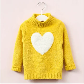 megztinis mergaitei 2019 žiemos ilgos rankovės, šiltas pavasario megzti kūdikių mergaičių megztinis mergaitėms puloveris top 4 8 metus širdies megztinis mergaitėms