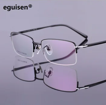 plotis-140 Gryno titano verslo žmogus, pusę rėmo akiniai trumparegystė akiniai Akinių rėmeliai RS930 galvanizavimo oculos de grau