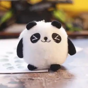 Įdaryti Keychain Aukštos Modeliavimas Kvėpuojantis Dekoratyvinis Žaislų, Animacinių filmų Įdaryti Panda Lėlės paketų prižiūrėtojų raktinę Vaikams