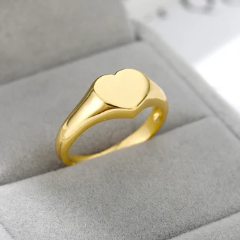 Širdies Formos Žiedai Moterims Aukso Spalvos Nerūdijančio Plieno Vestuvių, Sužadėtuvių Žiedai, Moterų Papuošalai Jubiliejų Dovana Nemokamas Pristatymas