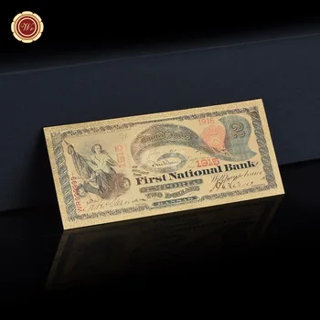 Įrodymas JAV dolerių, 2 Dolerio Originali 24KT Gold Folija Banknotų Bill 1875 Metais Aukso Spalvos Banknotų Namų Dekoro ir Sodas